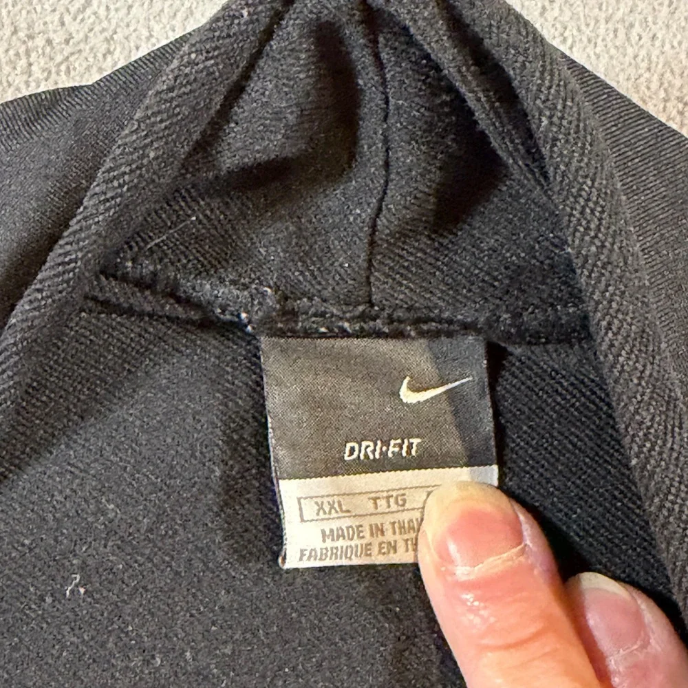 Nike Dri-FIT Mens XXL Black Mock Neck Long Sleeve Base Layer Training Top